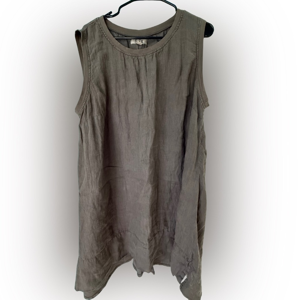 Sleeveless Linen Top - FLAX